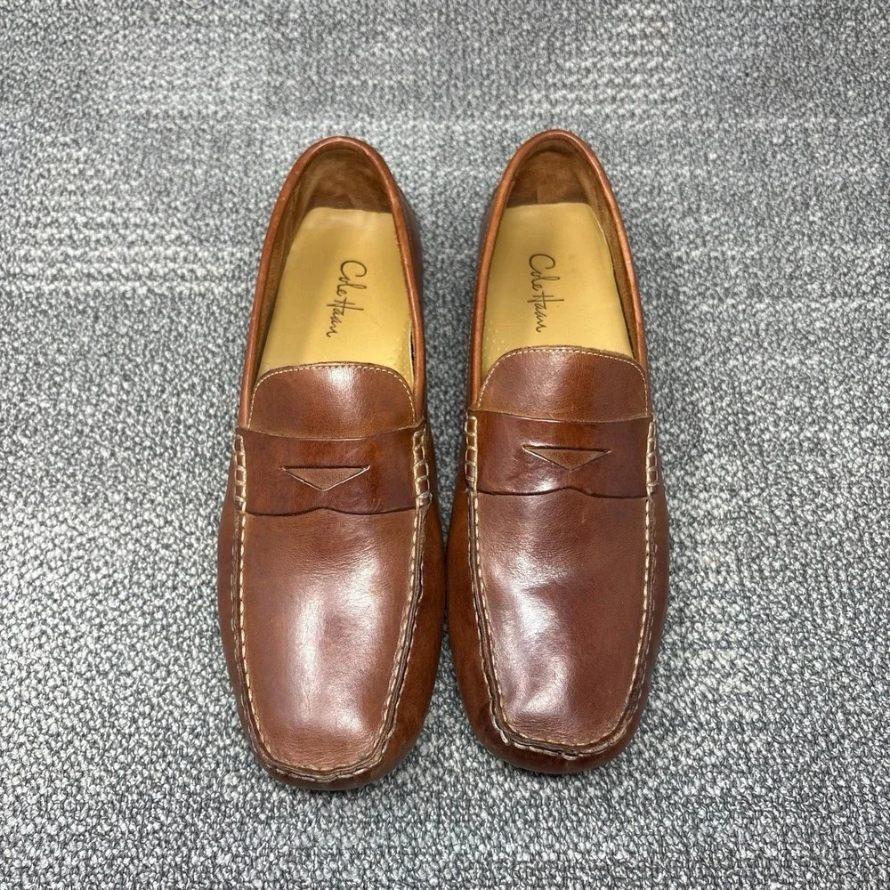 Cole Haan Howland Penny Loafers Mens 11.5 M C04534 Saddle Tan Leather Driving